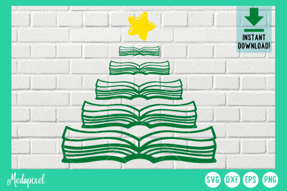 Christmas Tree Books SVG: Graphics for Crafts