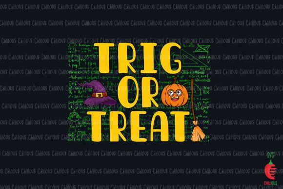 Math Teacher Trig or Treat Halloween Graphics & Crafts