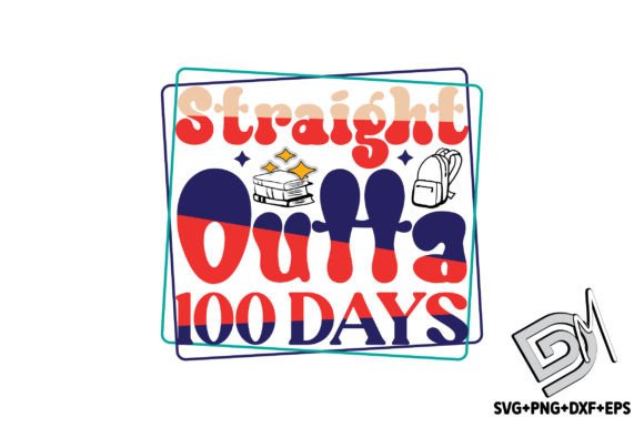 Retro 100 Days Graphics for Crafts