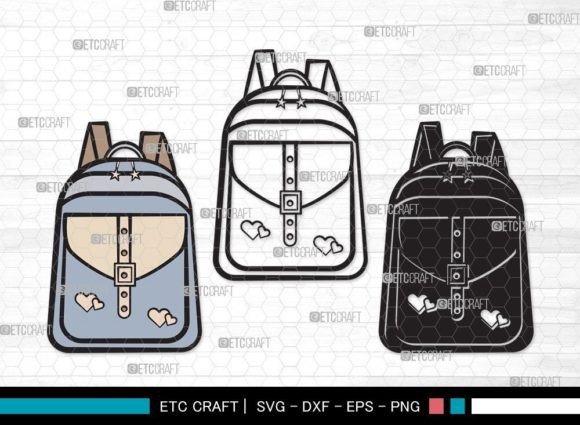 School Backpack SVG: Graphics for Crafts