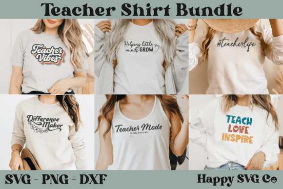 Teacher Shirt SVG Bundle: Graphics for Crafts