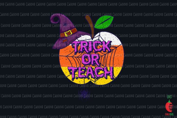 Trick or Teach Apple Candy Corn Graphics for Crafts